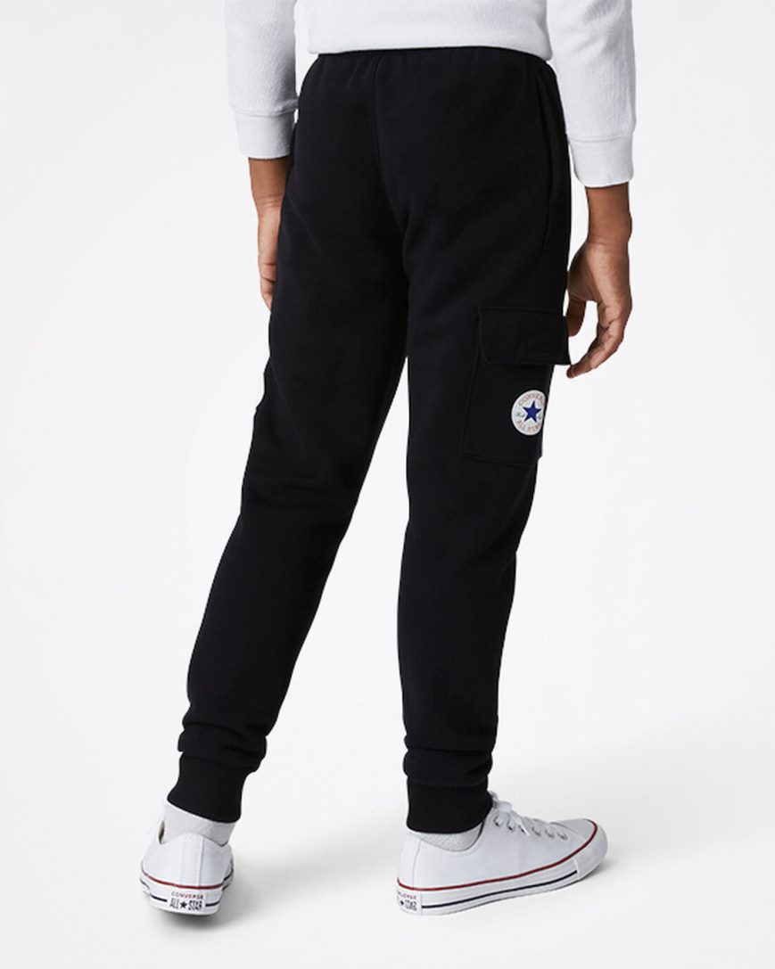 Boys' Converse Into The Wild Fleece Cargo Pants Black | AU 68135Z